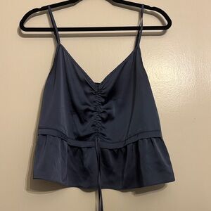 Abercrombie & Fitch Blue Satin Top